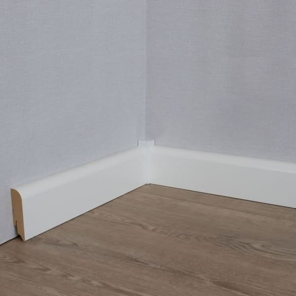 PROVISTON 19 x 70mm rundad sockel melamin sockel MDF vit