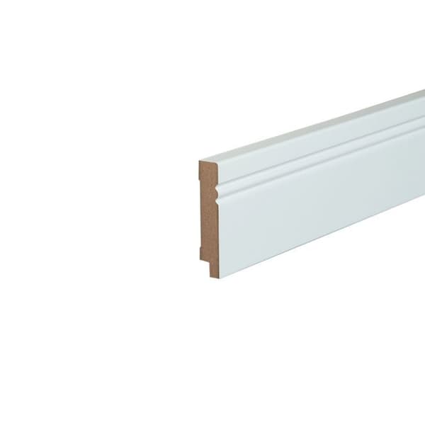 Kosche Plint Avantgarde Profil Hamburger MDF Finerad 19 x 69 x 2500 mm Vit Plint Hög kvalitet Robust