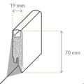Miniatyrbild 3 av 6: PROVISTON plint ljus fyrkantig 19 x 70mm melamin vit plint MDF clips