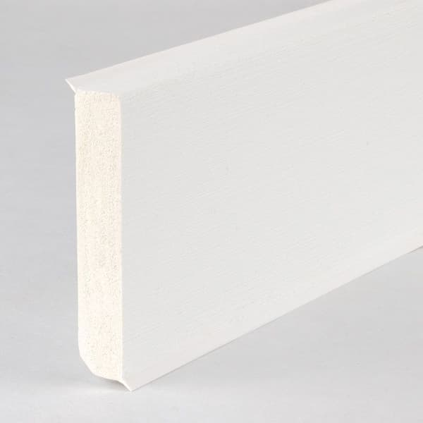 PROVISTON Plastisk Sockel Hård Skum PVC 17 x 80 x 2500mm Vit Sockel Med Flexibel Mjuk Flik Vattentålig