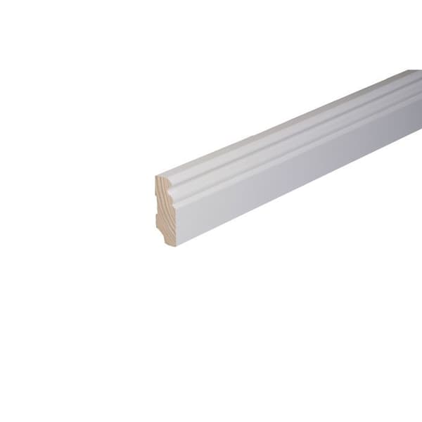 Kosche Sockelbräda Massivt trä 19 x 58 x 2400 mm Vit Sockelprofil Berlin Hög kvalitet Robust