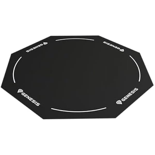 GENESIS TELLUR 400 Octagonal Golvmatta - Grå - 100cm diameter - Kontor - Syntet