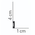Miniatyrbild 2 av 4: PROVISTON Plastlist 10 x 40 x 2000 mm Modern profilerad list Högkvalitativ komposit vit