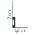 Miniatyrbild 2 av 2: PROVISTON Plastlist 16 x 70 x 2000 mm Elegant profilplastlist Högkvalitativ komposit i vitt