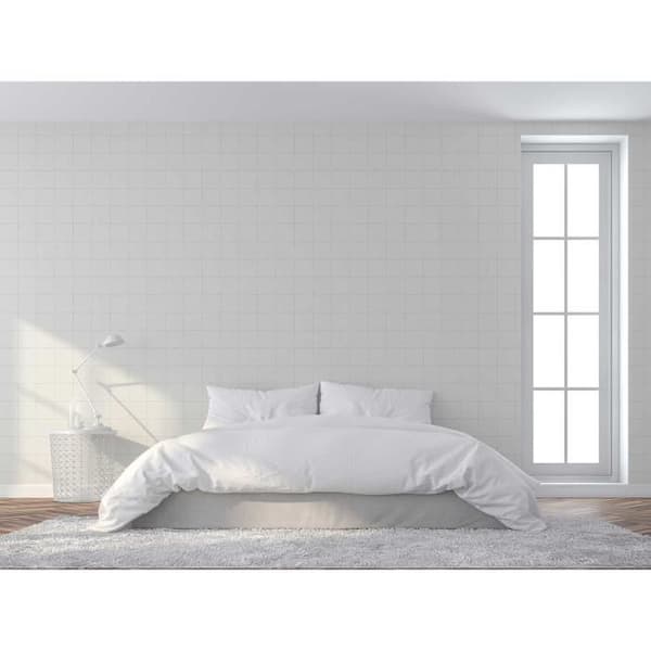 Tapet Plattor Mauri M1-No.3164 | Non-woven tapet | Vit | Keramisk utseende