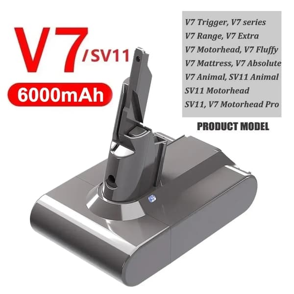 Udskiftningsbatteri, Li-ion, kun batterier,1 ST V7 6000mAh
