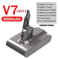 Miniatyrbillede 2 af 2: Udskiftningsbatteri, Li-ion, kun batterier,1 ST V7 6000mAh