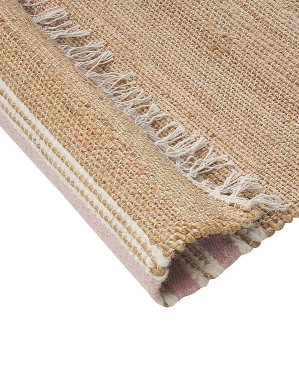 Jute tæppe 160 x 230 cm beige-pink MIRZA Lumarko!