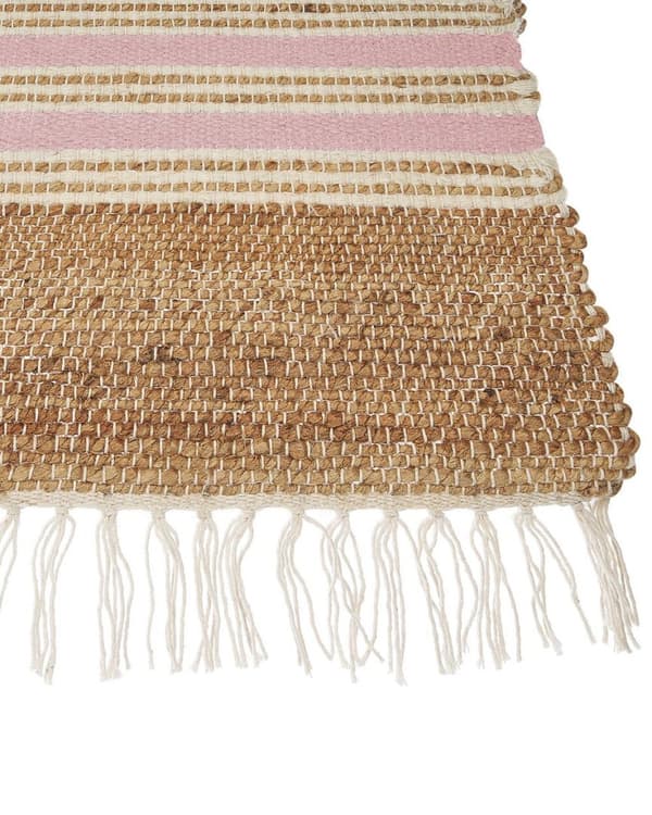Jute tæppe 160 x 230 cm beige-pink MIRZA Lumarko!