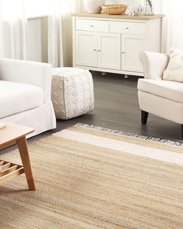 Jute tæppe 160 x 230 cm beige-pink MIRZA Lumarko!