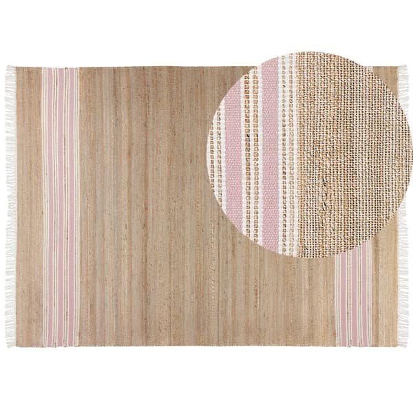 Jute tæppe 160 x 230 cm beige-pink MIRZA Lumarko!