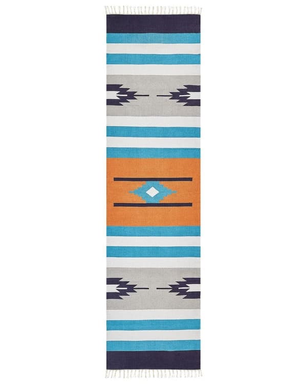 Puuvillainen kilim-matto 80 x 300 cm monivärinen NORATUS Lumarko!
