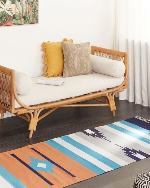 Puuvillainen kilim-matto 80 x 300 cm monivärinen NORATUS Lumarko!