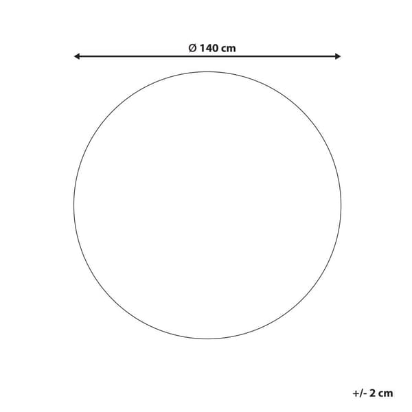 Rundt jute tæppe ø 140 cm beige-grønt YAYALAR Lumarko!
