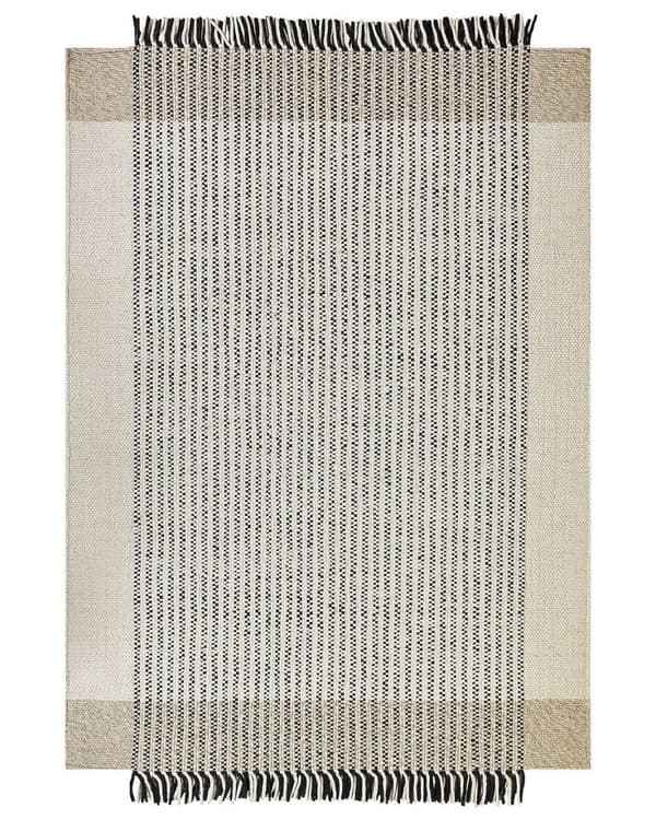 Villamatto 160 x 230 cm beige ja musta DIVARLI Lumarko!