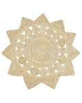 Pikkukuva 3 / 7: Pyöreä juuttimatto 120 cm beige ARABAN Lumarko!