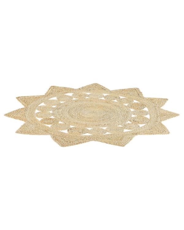 Pyöreä juuttimatto 120 cm beige ARABAN Lumarko!