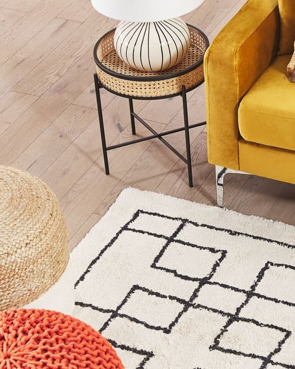 Bomullsmatta 160 x 230 cm beige TURHAL Lumarko!