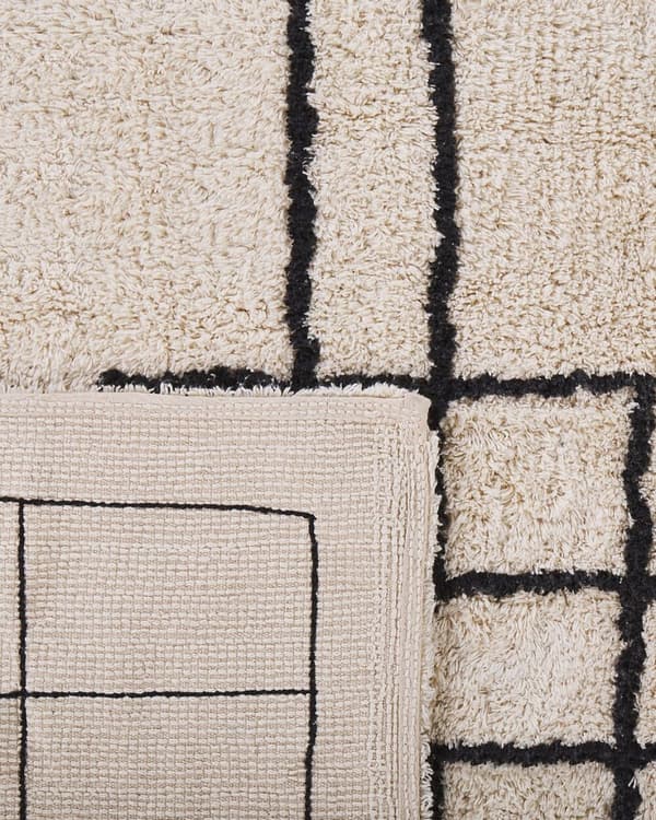 Bomullsmatta 160 x 230 cm beige TURHAL Lumarko!