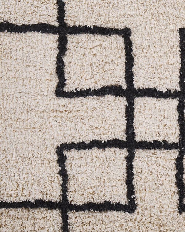 Bomullsmatta 160 x 230 cm beige TURHAL Lumarko!