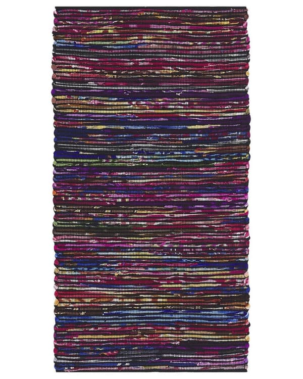 Tæppe 80 x 150 cm flerfarvet sort BARTIN Lumarko!
