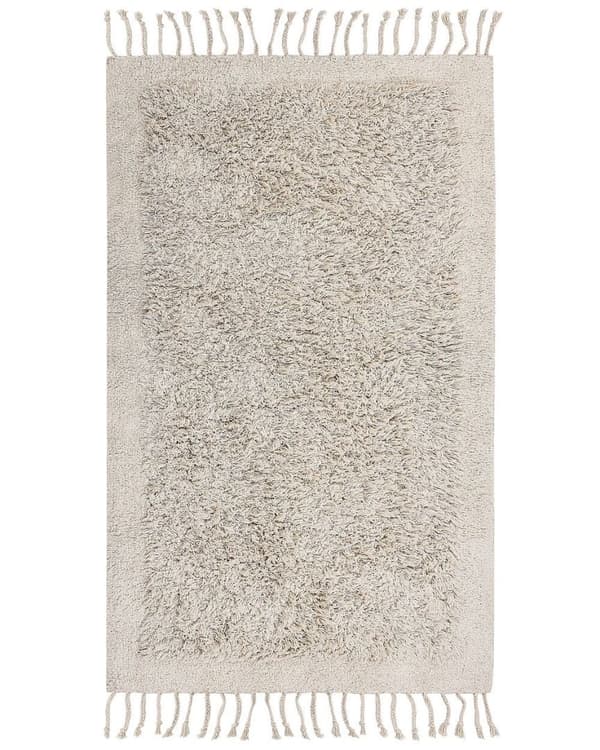 Puuvillainen nukkamatto 80 x 150 cm beige BITLIS Lumarko!