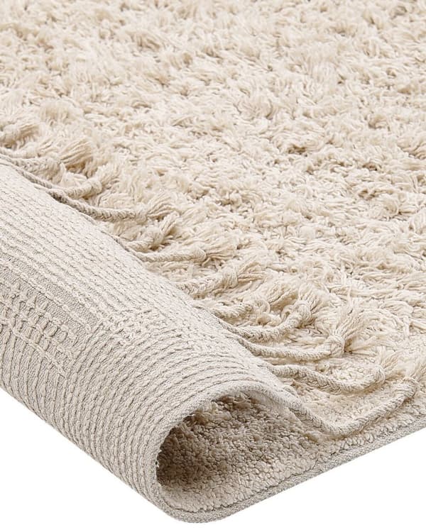 Puuvillainen nukkamatto 80 x 150 cm beige BITLIS Lumarko!