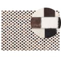 Miniatyrbillede 1 af 6: Patchwork lædertæppe 140 x 200 cm beige-brun KAYABEY Lumarko!