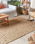 Miniatyrbillede 2 af 7: Jute tæppe 160 x 230 cm beige DADAY Lumarko!
