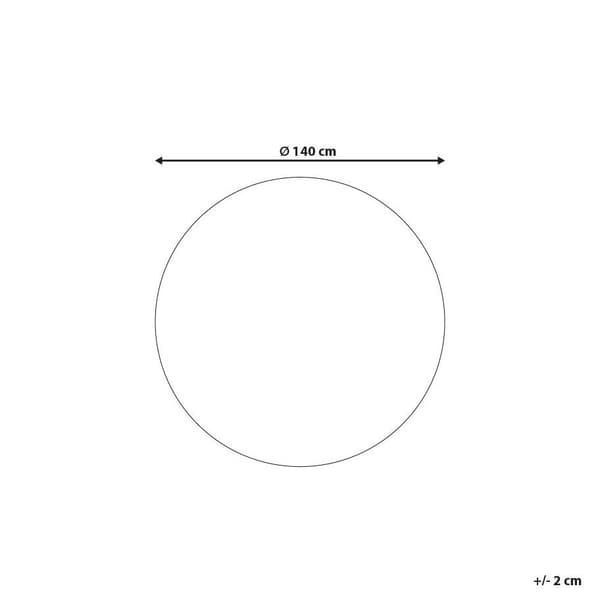 Pyöreä juuttimatto 140 cm beige ja musta KULLAR Lumarko!