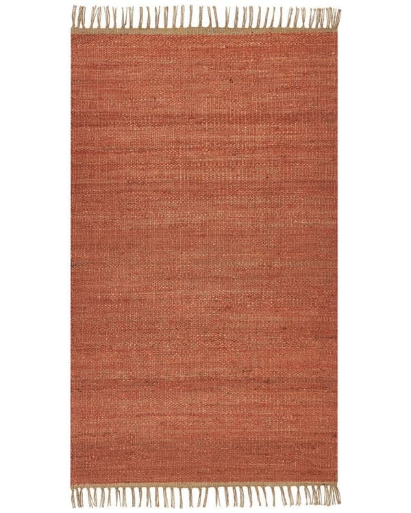 Jute tæppe 80 x 150 cm rødt LUNIA Lumarko!