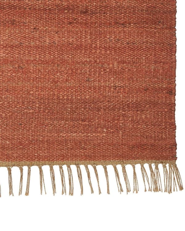 Jute tæppe 80 x 150 cm rødt LUNIA Lumarko!