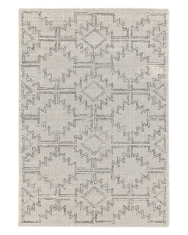 Uldtæppe 140 x 200 cm beige og sort URLA Lumarko!