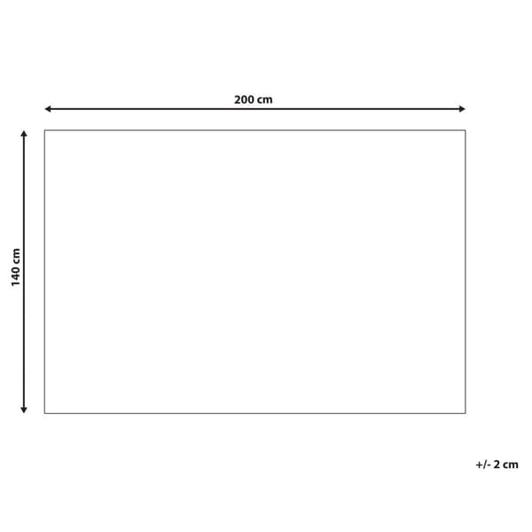 Uldtæppe 140 x 200 cm beige og sort URLA Lumarko!