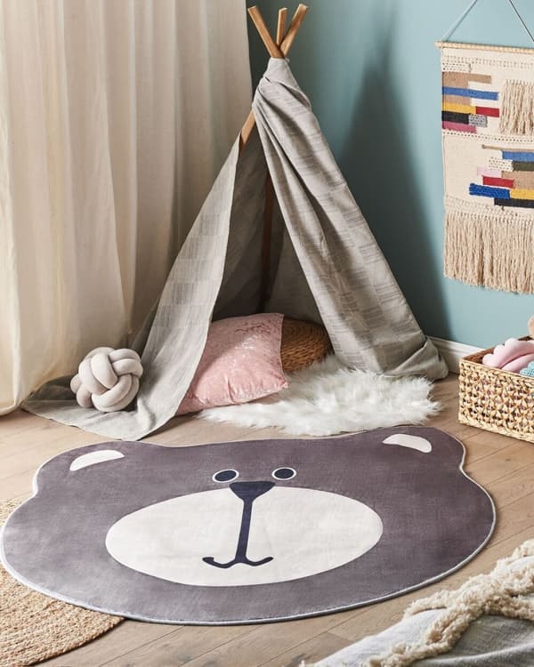Børnetæppe med bamse 120 cm brunt COLARGOL Lumarko!