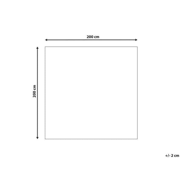 Uldtæppe 200 x 200 cm hvid og blå AHMETLI Lumarko!
