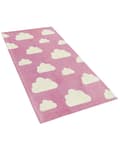 Miniatyrbillede 3 af 6: Børnetæppe i bomuld med skymotiv 60 x 90 cm pink GWALIJAR Lumarko!