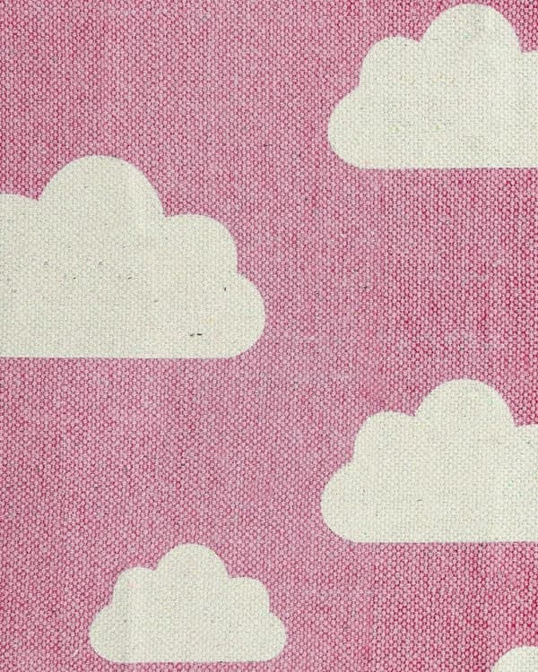 Børnetæppe i bomuld med skymotiv 60 x 90 cm pink GWALIJAR Lumarko!