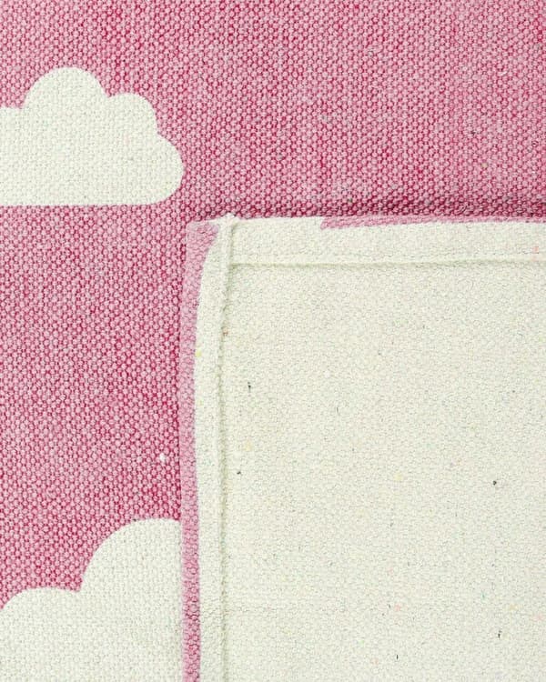 Børnetæppe i bomuld med skymotiv 60 x 90 cm pink GWALIJAR Lumarko!