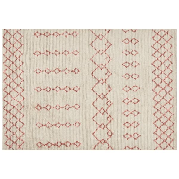 Puuvillamatto 160 x 230 cm beige-pinkki BUXAR Lumarko!