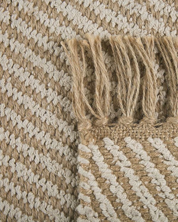 Jute tæppe 50 x 80 beige ALADAG Lumarko!
