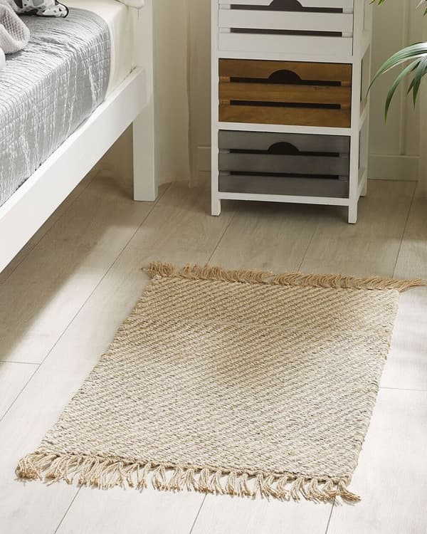 Jute tæppe 50 x 80 beige ALADAG Lumarko!