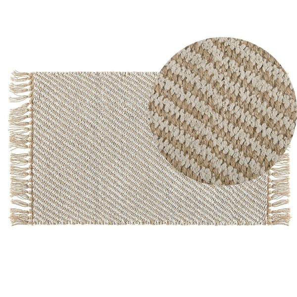 Jute tæppe 50 x 80 beige ALADAG Lumarko!