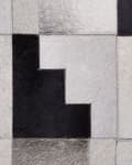 Miniatyrbillede 5 af 7: Patchwork lædertæppe 140 x 200 cm sort og grå EFIRLI Lumarko!