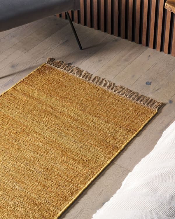 Juuttimatto 80 x 150 cm sinapinkeltainen LUNIA Lumarko!