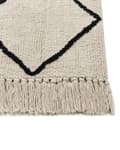 Miniatyrbillede 6 af 7: Bomuldstæppe 160 x 230 cm beige og sort ELDES Lumarko!