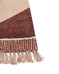 Miniatyrbillede 5 af 6: Stribet bomuldstæppe 140 x 200 cm brunbeige XULUF Lumarko!