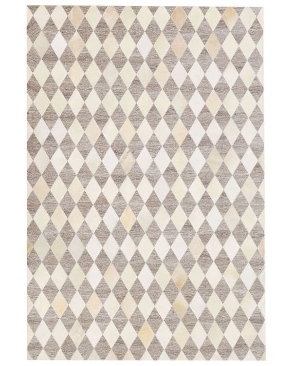 Lædertæppe 140 x 200 cm beige-brunt SESLICE Lumarko!
