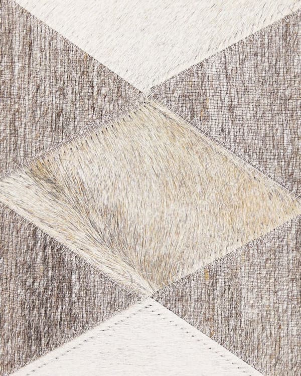 Lædertæppe 140 x 200 cm beige-brunt SESLICE Lumarko!
