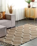 Miniatyrbillede 2 af 7: Jute tæppe 160 x 230 cm beige ORENCIK Lumarko!